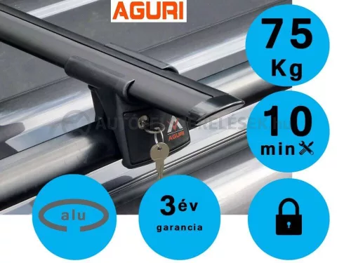 Aguri runner 120 cm A/B černé hliník Střešní nosič integrovanými podélníky (51025)