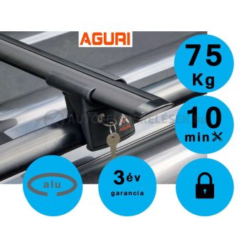   Aguri runner 120 cm C/D černé hliník Střešní nosič se střešními ližinami a integrovanými podélníky (51027)