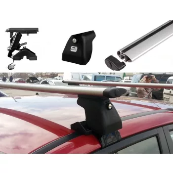   Amos D-3 tichý hliník uzamykatelný Střešní nosič pod střešní lem 3-dverový pro auta