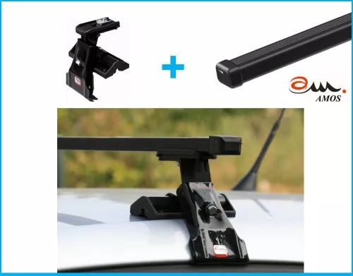Amos D-4 ocelový střešní nosič pod střešní lem, nezamykatelný, pro 3-dveřové automobily