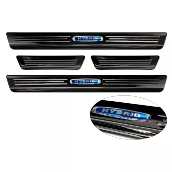   Avisa černá leštěná ocelová ochrana prahu blue "hybridní"(4 pcs) BMW X6 III G06 2019->