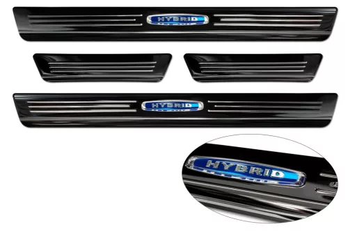 Avisa černá leštěná ocelová ochrana prahu blue "hybridní"(4 pcs) BMW X6 III G06 2019->