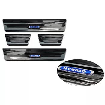   Avisa černá leštěná ocelová ochrana prahu blue "hybridní"(4 pcs) HONDA HR-V III 2021->