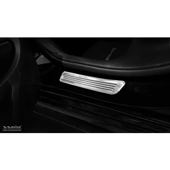   Avisa stříbrná zrcadlová ocel zadní ochrana prahu (2 vícekusový) MERCEDES C Class W205/S205 2014-2019, FL2019->, MERCEDES C Class W206 2021->