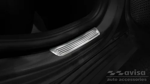 Avisa stříbrná zrcadlová ocel zadní ochrana prahu (2 vícekusový) MERCEDES A Class IV W177/V177 limousine/hatchbatck 5D 2018->