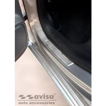   Avisa stříbrná zrcadlová ocel zadní ochrana prahu (2 vícekusový) MERCEDES B Class III W247 2018->/AMG 2018->, MERCEDES B Class 250 e Plug-in Hybrid 2021->