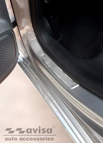 Avisa stříbrná zrcadlová ocel zadní ochrana prahu (2 vícekusový) MERCEDES B Class III W247 2018->/AMG 2018->, MERCEDES B Class 250 e Plug-in Hybrid 2021->
