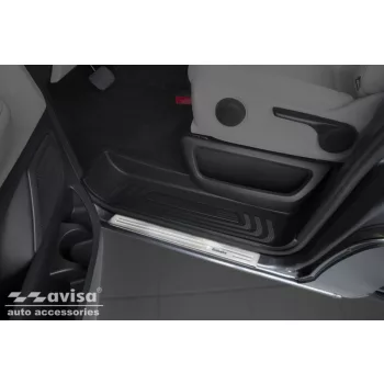   Avisa stříbrná saténová ocelová ochrana prahu "Exclusive" nový verze (2dílný) MERCEDES V Class W447/VITO III 2014->