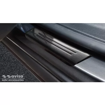   Avisa černá ocelová ochrana prahu "Special Edition" (4dílný) chromový s nápisem OPEL ZAFIRA C Tourer 2012-2016, FL2016-2019