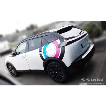   Avisa stříbrná saténová ocelová ochrana prahu (4 kusy) PEUGEOT 2008 II crossover 2019->