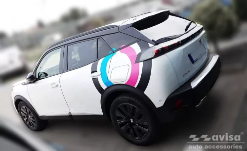 Avisa stříbrná saténová ocelová ochrana prahu (4 kusy) PEUGEOT 2008 II crossover 2019->