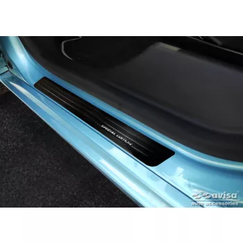   Avisa černá ocelová ochrana prahu "Special Edition" (4dílný) chromový s nápisem RENAULT ZOE hatchback 5D FL2019->