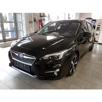  Avisa černá leštěná ocelová ochrana prahu "Sportline" s gravírováním SUBARU IMPREZA V (GT) 5D FL2017->