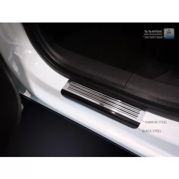   Avisa saténově stříbrný vložka černá ocel ochrana prahu dvoubarevná Seat ATECA 5d crossover 2016-2020, FL2020->