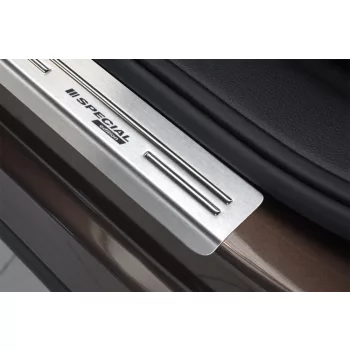   Avisa stříbrná saténová ocelová ochrana prahu "Special Edition" (4dílný) SEAT ALHAMBRA II 2010->, VOLKSWAGEN SHARAN II 2010->