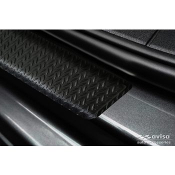   Avisa černé matné 3 mm vroubkované hliníkové ochrany prahu vzorované (2 kusy) CADDYCalifornia - CADDY Maxi CAL/CADDY Life - CADDY Maxi Life CADDY atd.