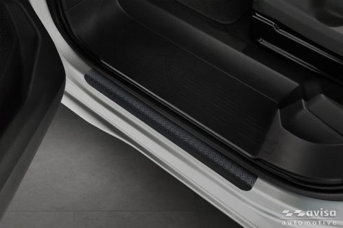 Avisa černá matná 3 mm bordázková hliníková ochrana prahu vzorovaná (4 vícekusový) VOLKSWAGEN MULTIVAN T7 2021->/Family 2025/California 2025
