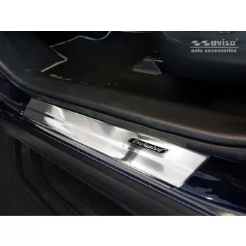   Megszűnt! Avisa stříbrný ochrana prahu TOYOTA RAV IV V generation 2018->Black EXCLUSIVE emblem 4 pcs (23014)