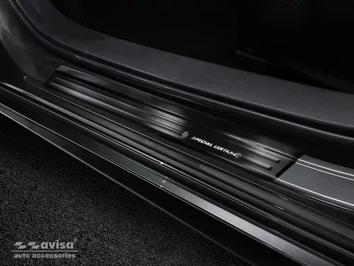 Avisa broušený černá ocelová ochrana prahu "Special Edition" (4dílný) MAZDA 3 IV 5d hatchback/limousine 2019->