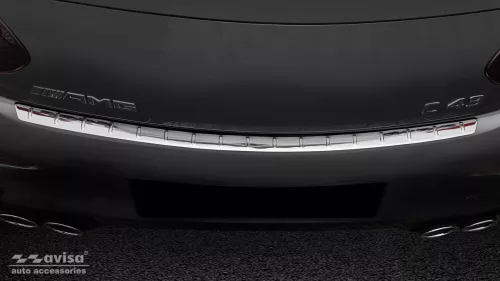 Avisa stříbrná saténová ocel Ochrana nakládací MERCEDES C Class C205 Coupe AMG 2015-2019, FL2019-2021