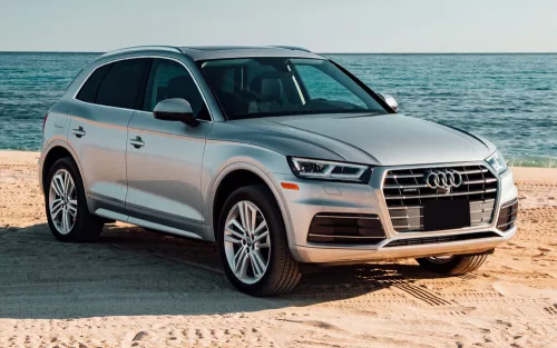 Avisa stříbrná saténová ocel Ochrana nakládací Audi Q5 II 2016-2020, FL2020-2024