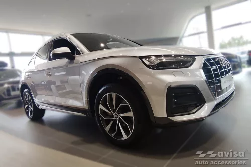 Avisa stříbrná saténová ocel Ochrana nakládací Audi Q5 Sportback/S-line 2020->, Audi Q5 Sportback TFSI E 2021->