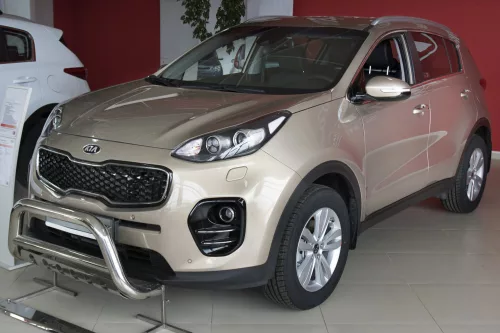Avisa stříbrná saténová ocel Ochrana nakládací Kia Sportage IV 2016-2018