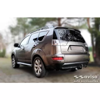   Avisa stříbrná saténová ocel Ochrana nakládací CITROEN C-CROSSER 2007-2012, MITSUBISHI OUTLANDER II 2006-2012, PEUGEOT 4007 2007-2012