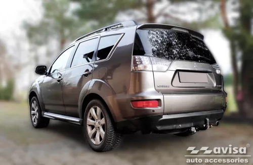 Avisa stříbrná saténová ocel Ochrana nakládací CITROEN C-CROSSER 2007-2012, MITSUBISHI OUTLANDER II 2006-2012, PEUGEOT 4007 2007-2012