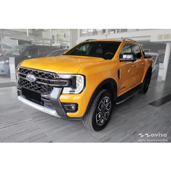   Avisa černý 3 mm vroubkovaný hliník lábtámasz FORD RANGER VI 2020->