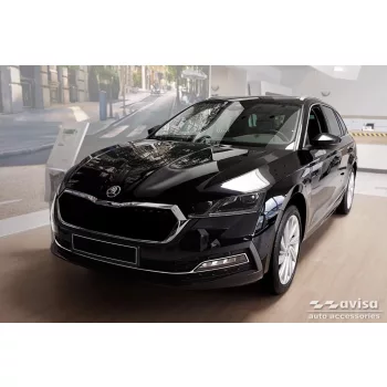   Avisa stříbrná saténová ocel lábtámasz SKODA Octavia IV liftback/combi 2019 - 2024 FL 2024->