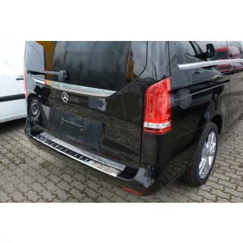  Avisa stříbrná zrcadlová ocel Ochrana nakládací MERCEDES V Class W447/VITO III/Marco Polo 2014-2019, FL2019-2024, FL 2024-