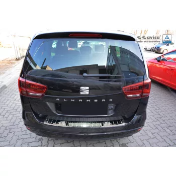   Avisa stříbrná zrcadlová ocel Ochrana nakládací Seat ALHAMBRA II 2010->, VOLKSWAGEN SHARAN II 2010->