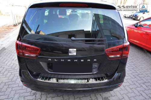 Avisa stříbrná zrcadlová ocel Ochrana nakládací Seat ALHAMBRA II 2010->, VOLKSWAGEN SHARAN II 2010->