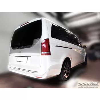   Avisa stříbrný zrcadlová ocel Ochrana nakládací hosszabb kivitel MERCEDES V Class W447/VITO III/Marco Polo 2014-2019, FL2019-2024, FL 2024->