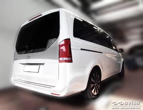 Avisa stříbrný zrcadlová ocel Ochrana nakládací hosszabb kivitel MERCEDES V Class W447/VITO III/Marco Polo 2014-2019, FL2019-2024, FL 2024->