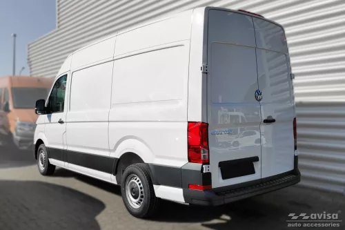Avisa černé matt 3 mm bordázott hliník Ochrana nakládací VOLKSWAGEN CRAFTER II 2017-2024, FL 2024