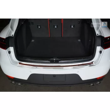   Avisa zrcadlová ocel, červený-černý karbon ocel a karbon Ochrana nakládací PORSCHE MACAN 2013-2019, FL2019->2021, FL 2021->