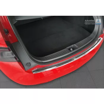   Avisa zrcadlová ocel, černé karbon ocel a karbon Ochrana nakládací TESLA MODEL S liftback 2012-2016, FL2016->