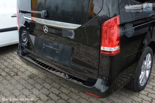 Avisa černá zrcadlová ocel Ochrana nakládací MERCEDES V Class W447/VITO III/Marco Polo 2014-2019, FL2019-2024, FL 2024->