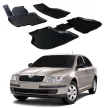 EgriAuto Prémiové 3D gumové autokoberce s upevněním SKODA Octavia II 2005-2013
