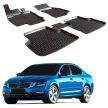 EgriAuto Prémiové 3D gumové autokoberce s upevněním SKODA Octavia 3 2013-2019