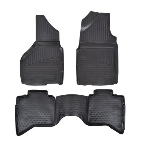 EgriAuto Prémiové 3D gumové autokoberce s upevněním Dodge RAM 2009-2018 (kompatibilní s Quad Cab-vel)