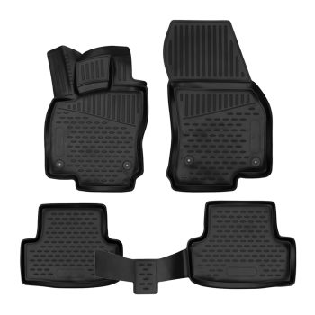   EgriAuto Prémiové 3D gumové autokoberce s upevněním SKODA Karoq 2017- kombi 4 ks (Fiók bez řidičova sedadla)