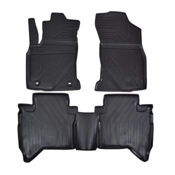   EgriAuto Prémiové 3D gumové autokoberce s upevněním TOYOTA Hilux 2015-