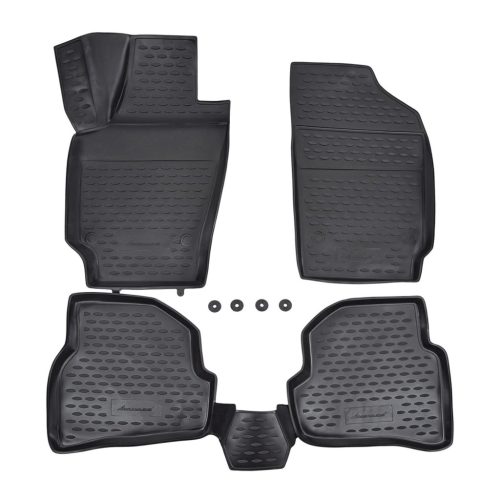 EgriAuto Prémiové 3D gumové autokoberce s upevněním VOLKSWAGEN Polo V 2009-2017