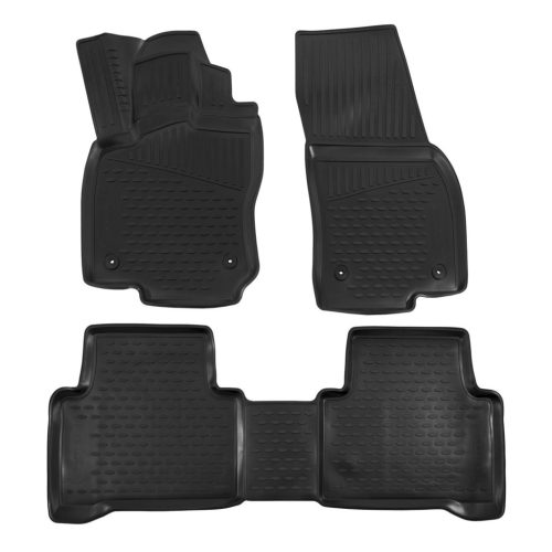 EgriAuto Prémiové 3D gumové autokoberce s upevněním Touran 2015-