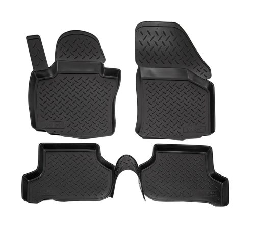 EgriAuto Prémiové 3D gumové autokoberce s upevněním NORM Seat Leon 2005-2012 4 ks