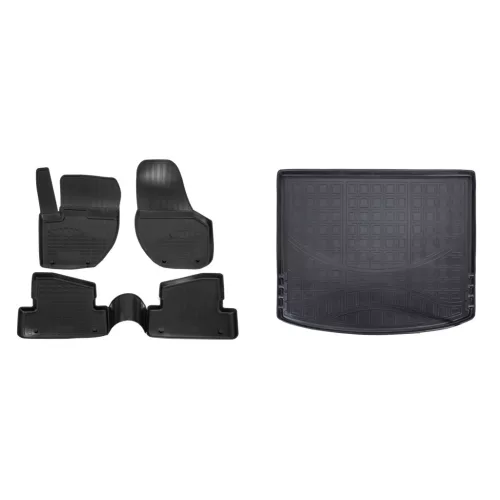 Prémiové gumové autokoberce a gumová vana do kufru Volvo V40 5-dveřový 2012- (egriauto_NORMVO501_NORLVO501_1)