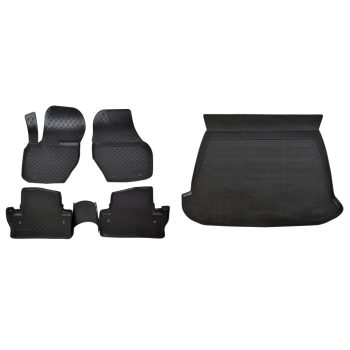   Prémiové gumové autokoberce a gumová vana do kufru Volvo S60 4-dveřový 2010-2019 (egriauto_NORMVO507_NORLVO510_1)